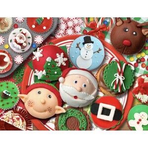 Christmas Jigsaw Puzzle by Springbok 500 Piece Christmas Cupcakes USA Made